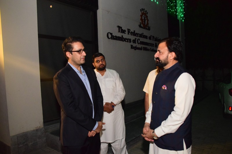 The PCCI Delegation Included Syed Tanveer Hussain Bukhari, Khalid Rafique Chaudhary, Mr. Kashif Riaz, Pir Yaqoub Chishti, Mr. Sheikh Khawar, Haider Hameed Chaudhary, Mr. Rashid Shafique, Secretary PCCI